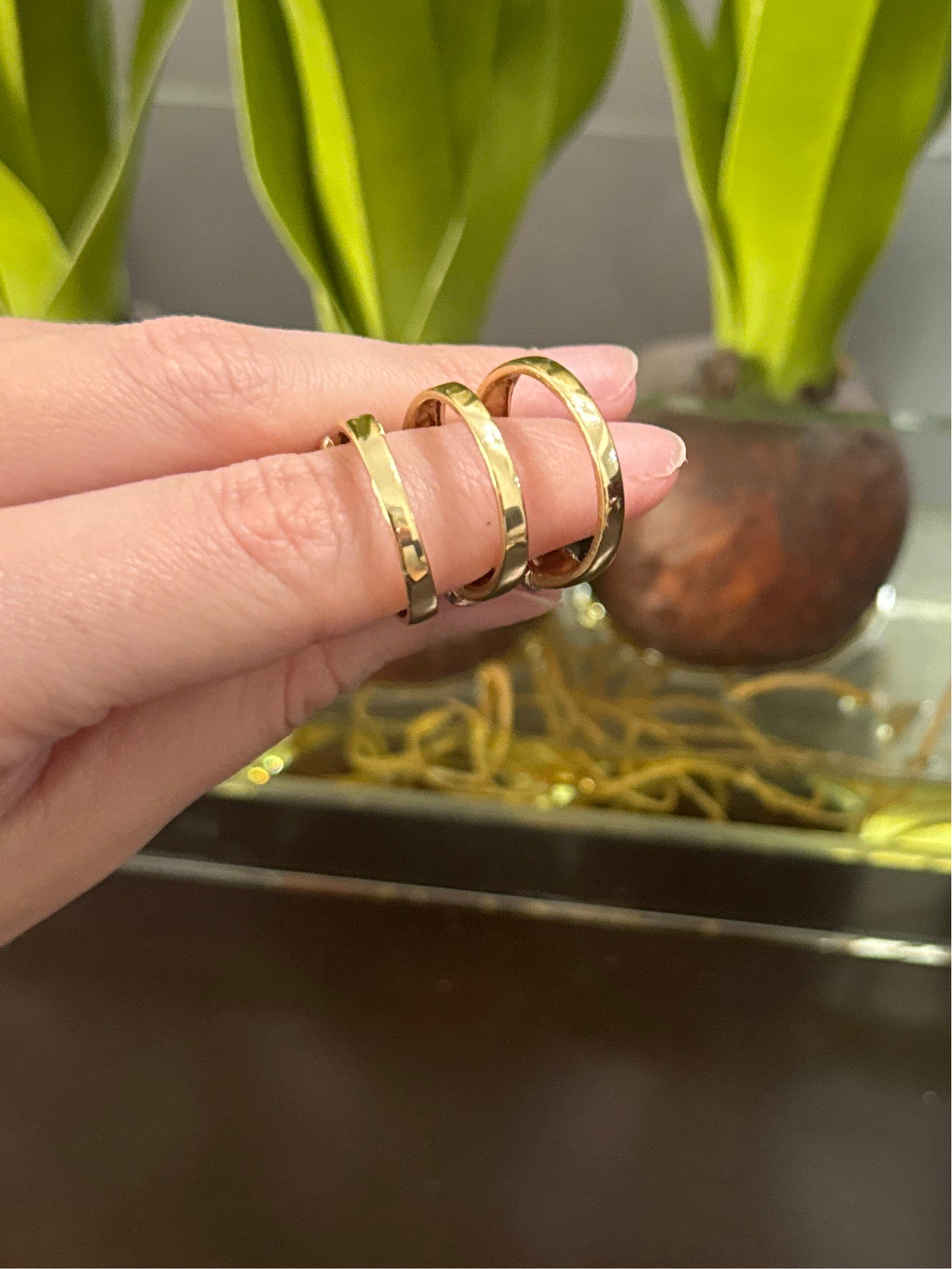 14K Trio Engagement Rings