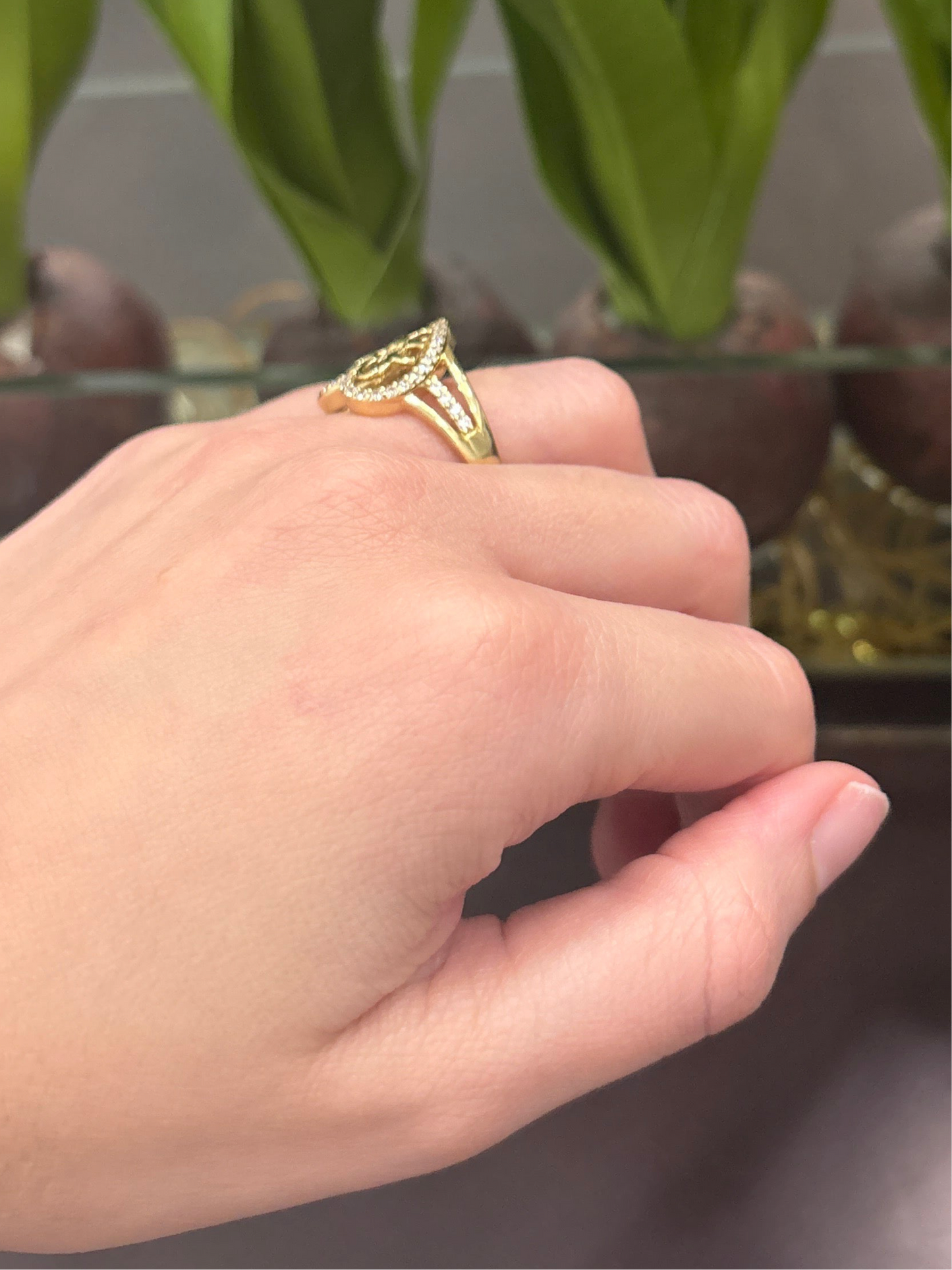 10 K Heart Ring