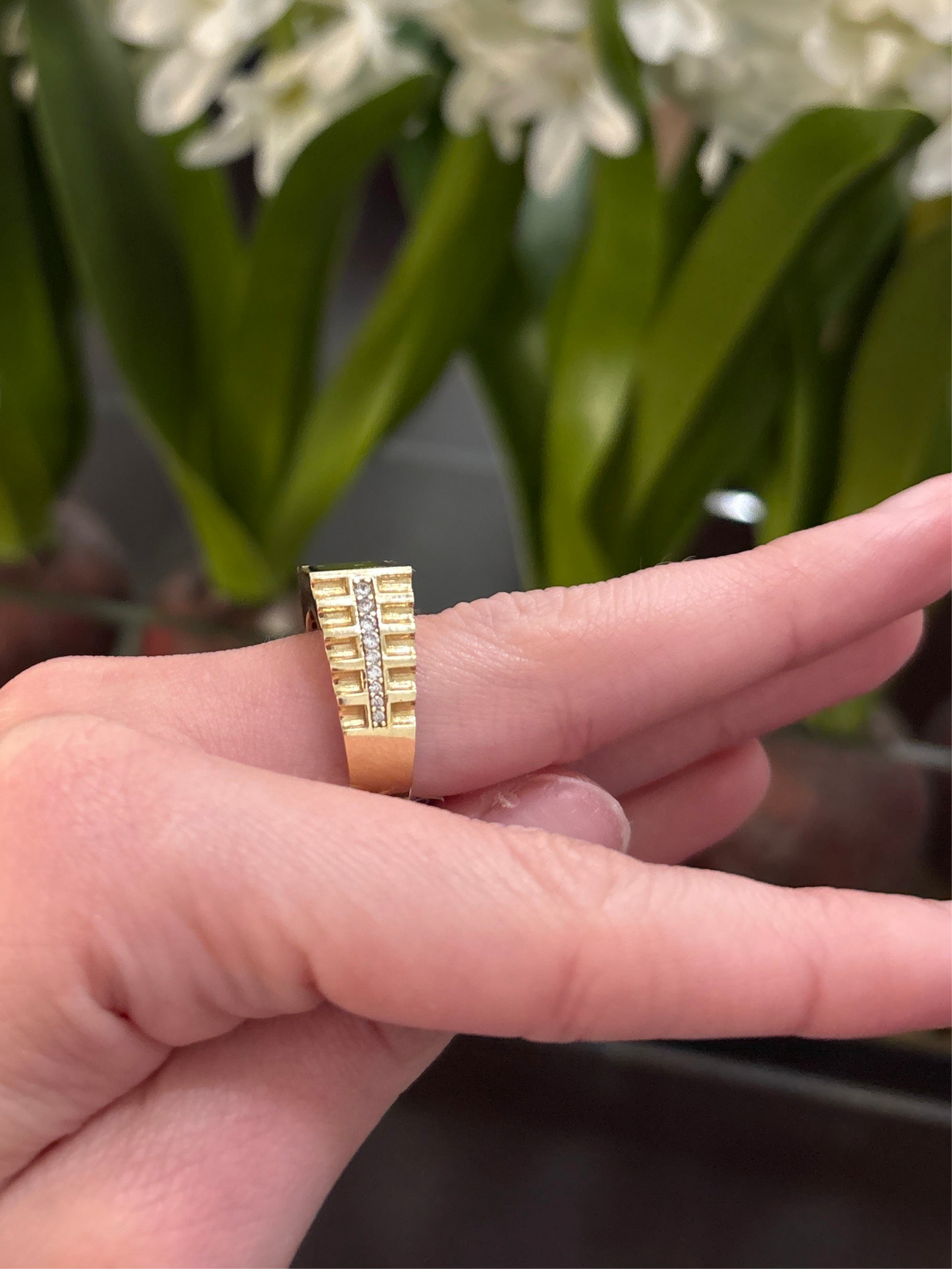 14K Black Stone Ring