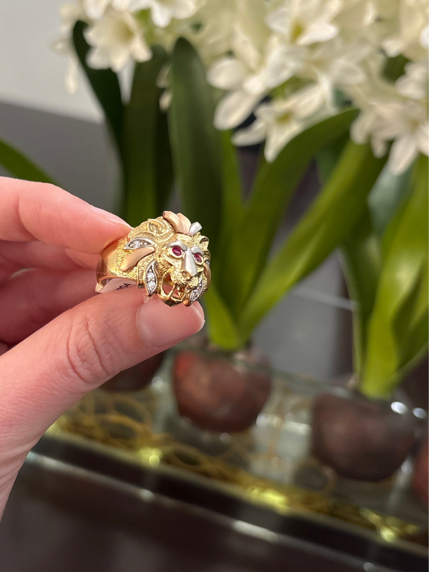 14K Lion Ring