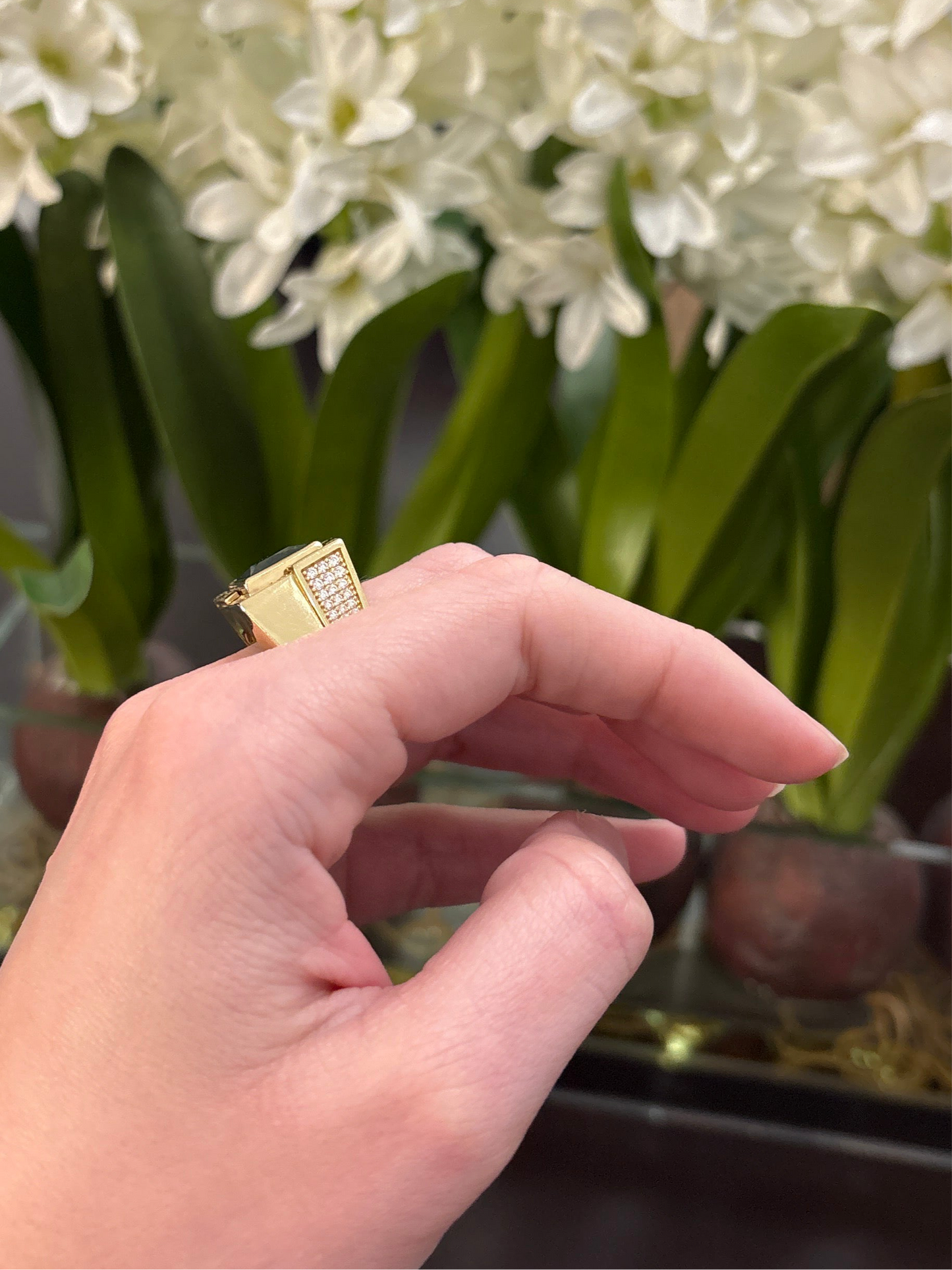 14K Green Stone Ring