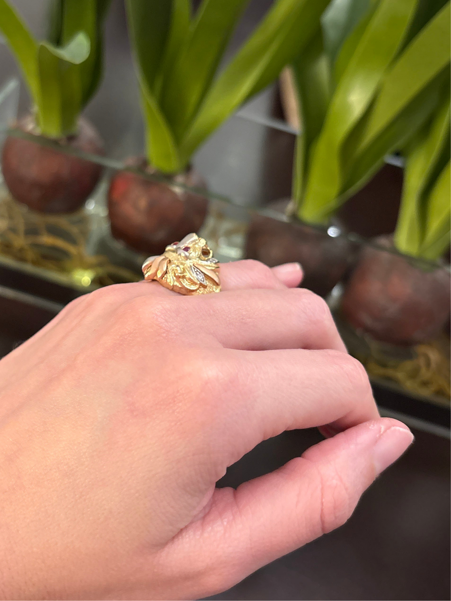 14K Lion Ring