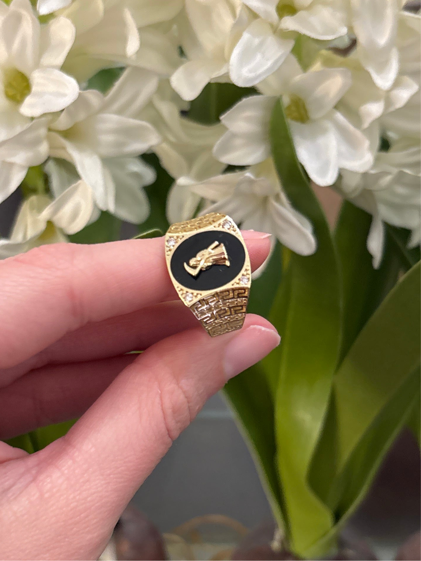 14K Santa Muerte Ring