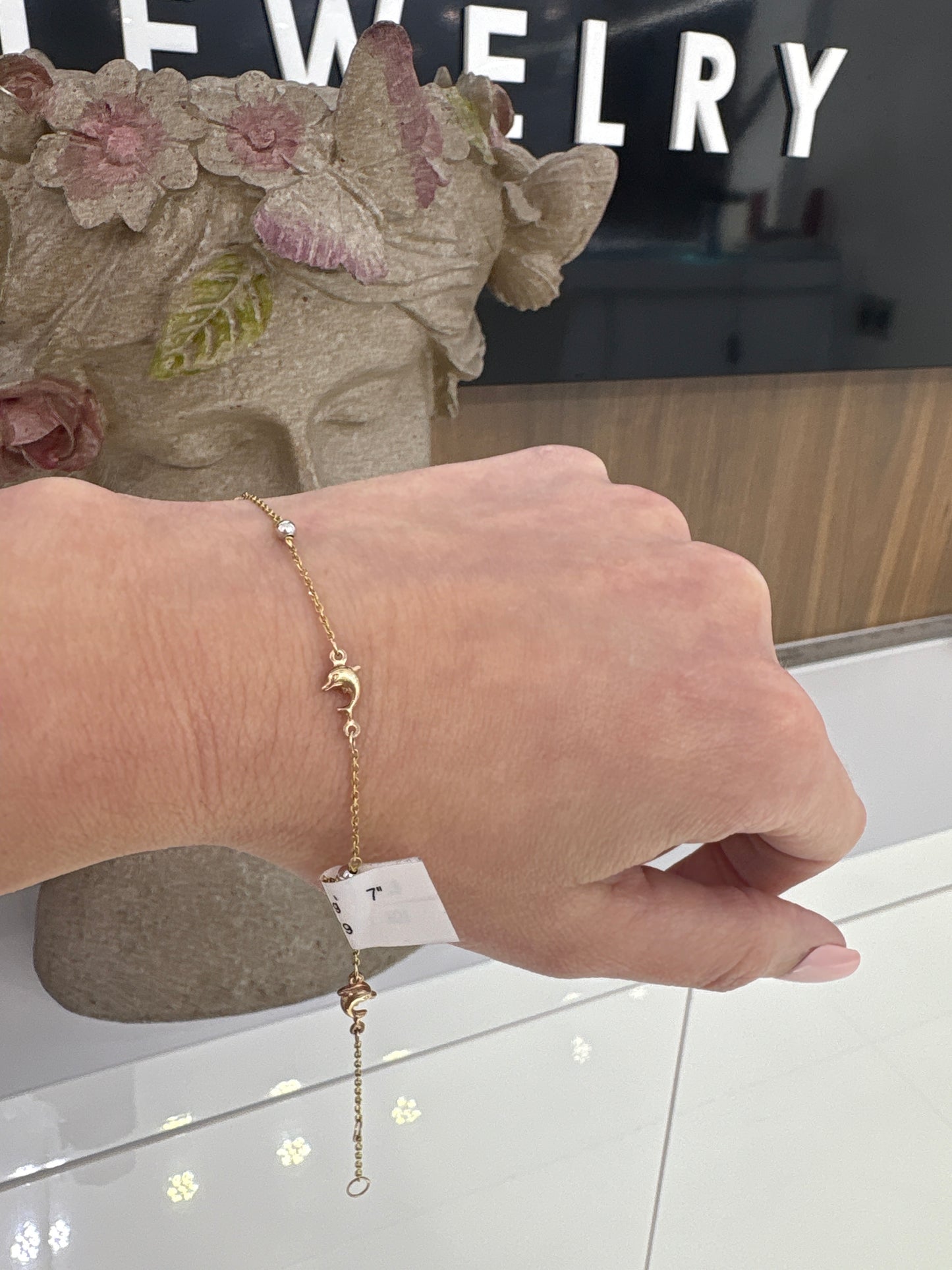 10K Dolphin Bracelet