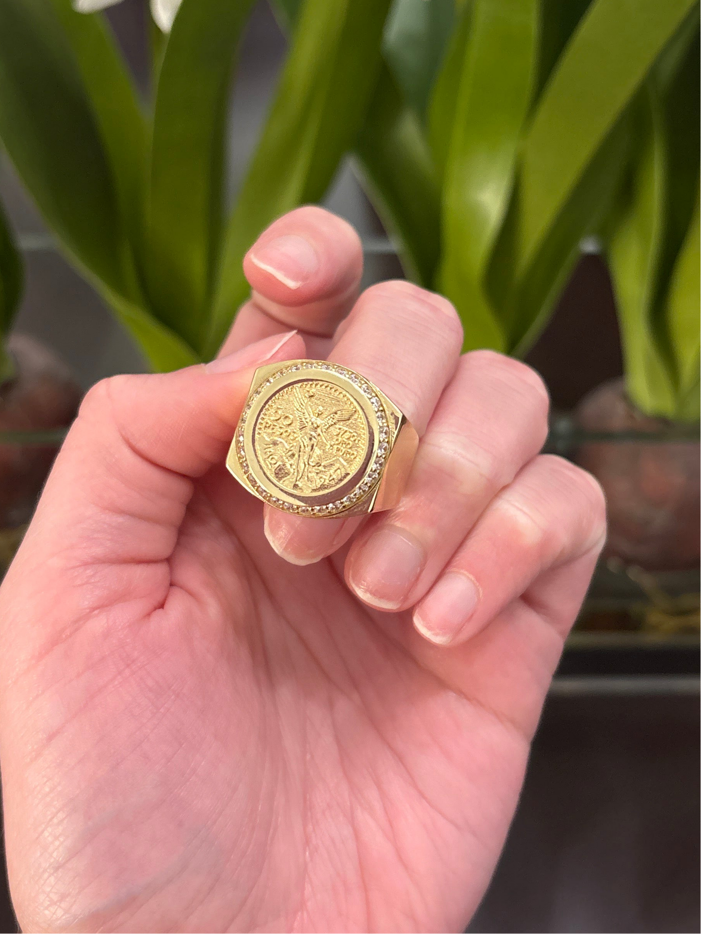 14K Centenario Ring
