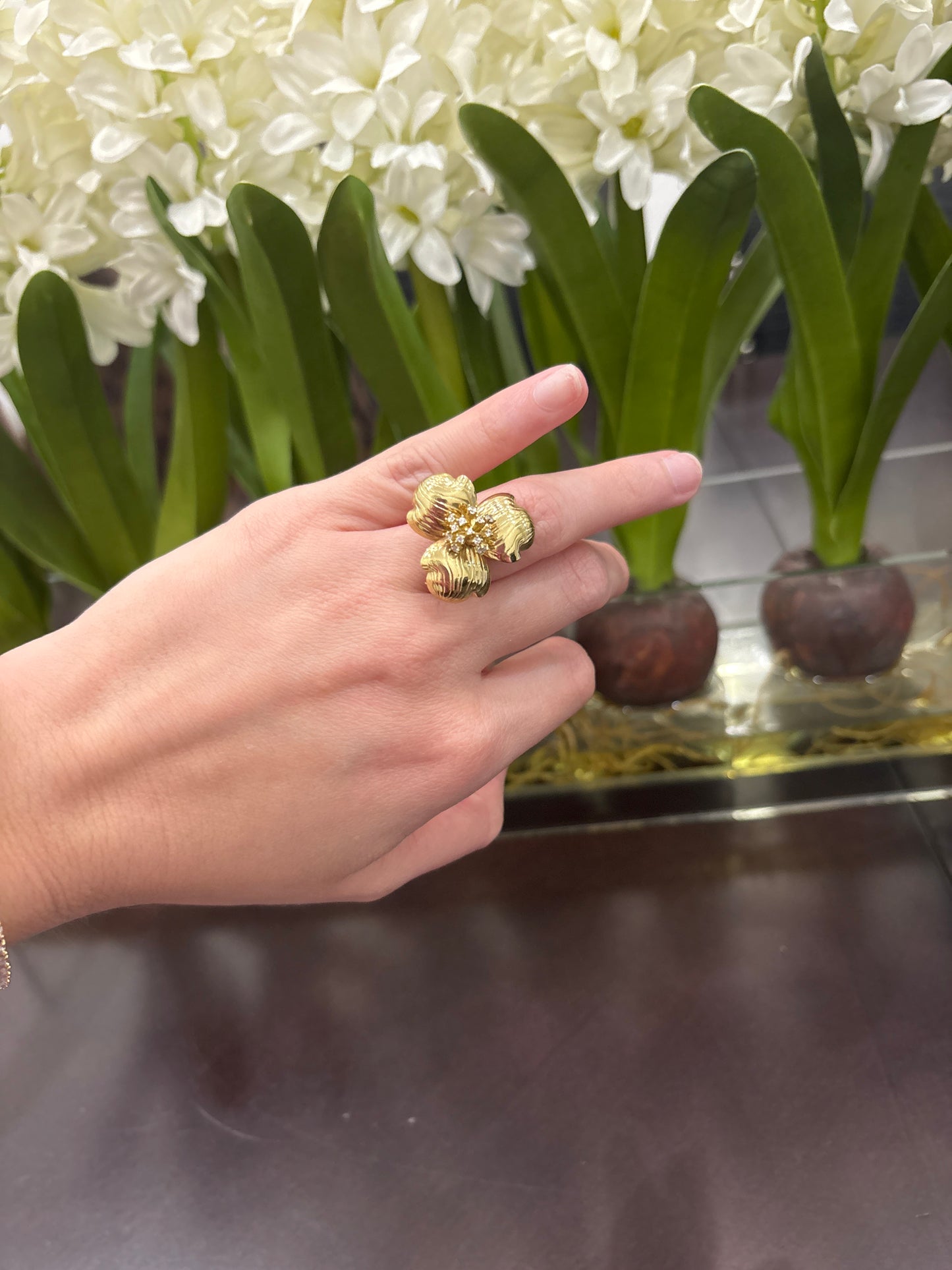 14K Flower Ring