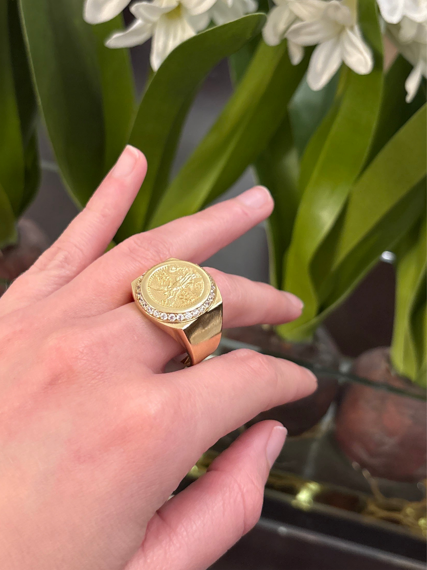 14K Centenario Ring