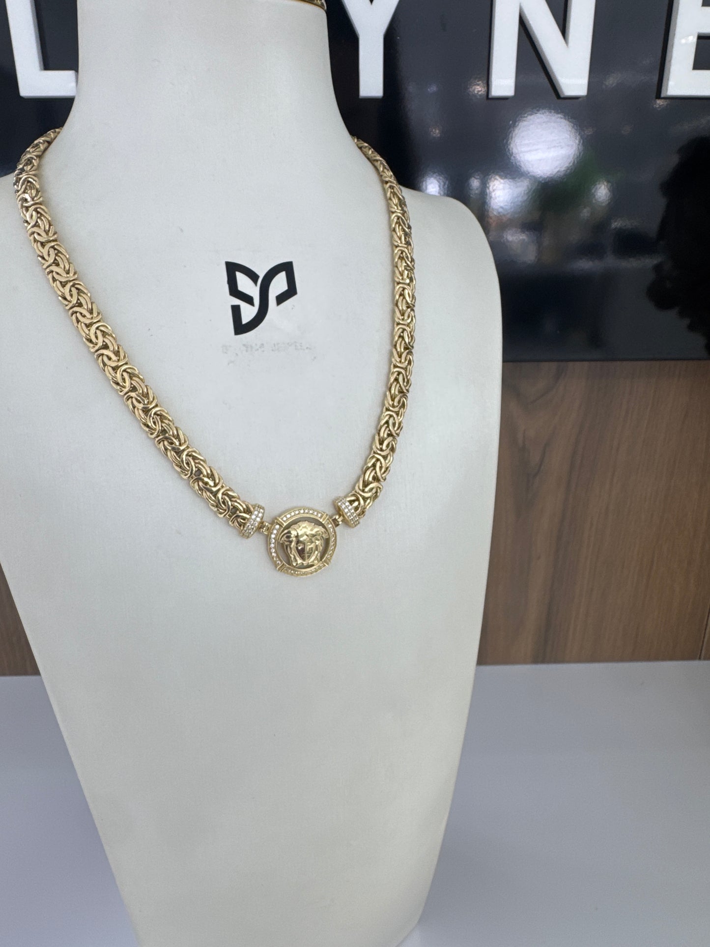 14K Medusa Necklace