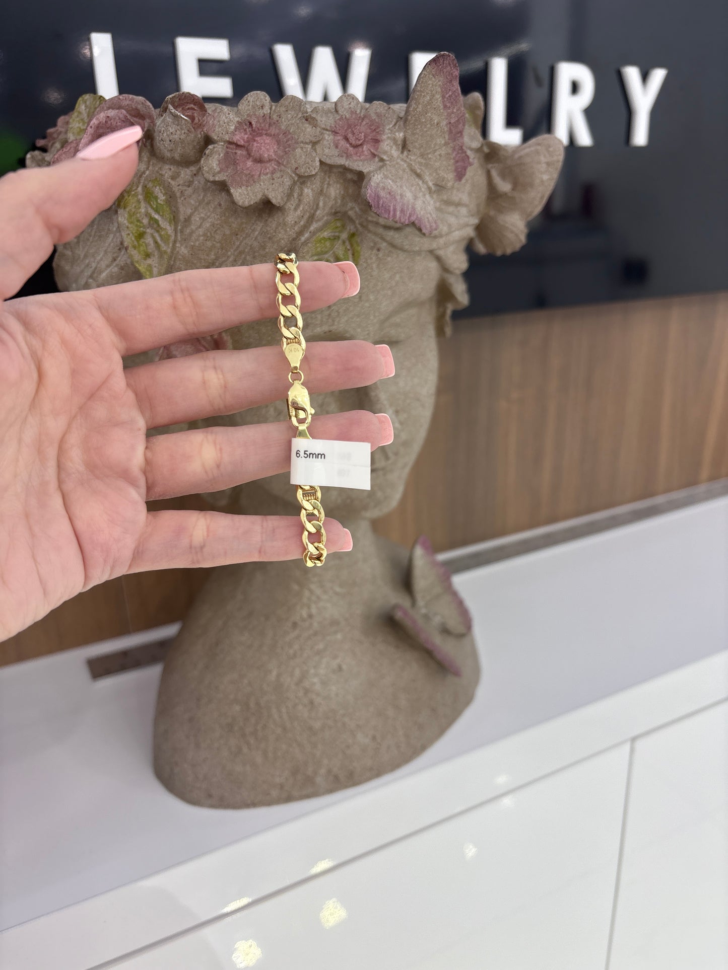 10K Plate Name Bracelet
