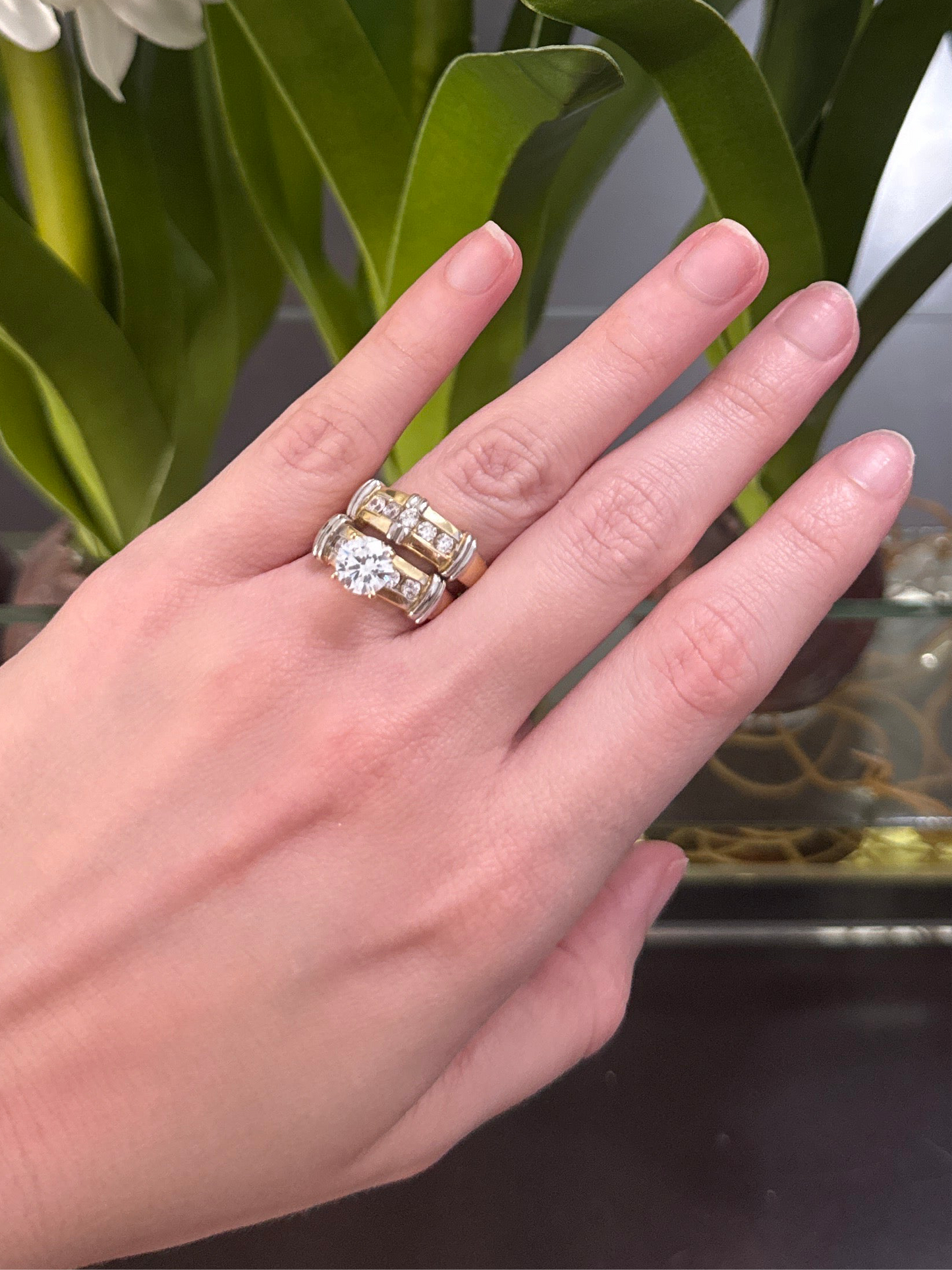 14K Trio Engagement Rings