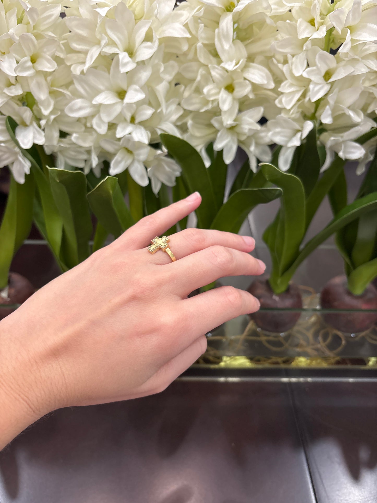 14K Cross Rings