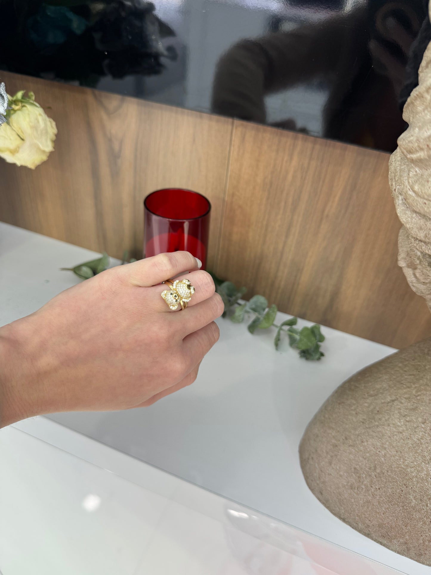 14K Bear Ring