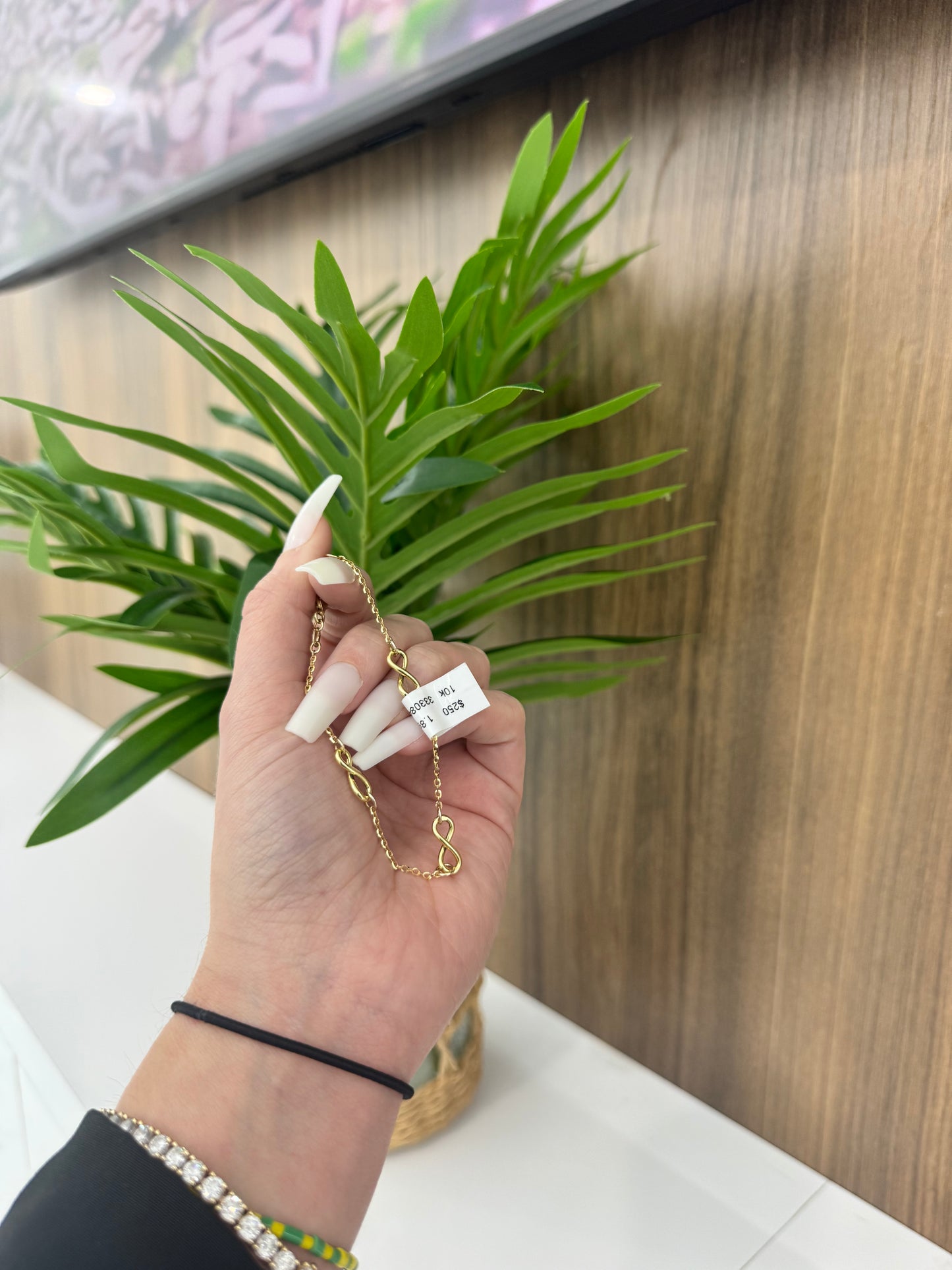 10K karat 3 Infinity Bracelet