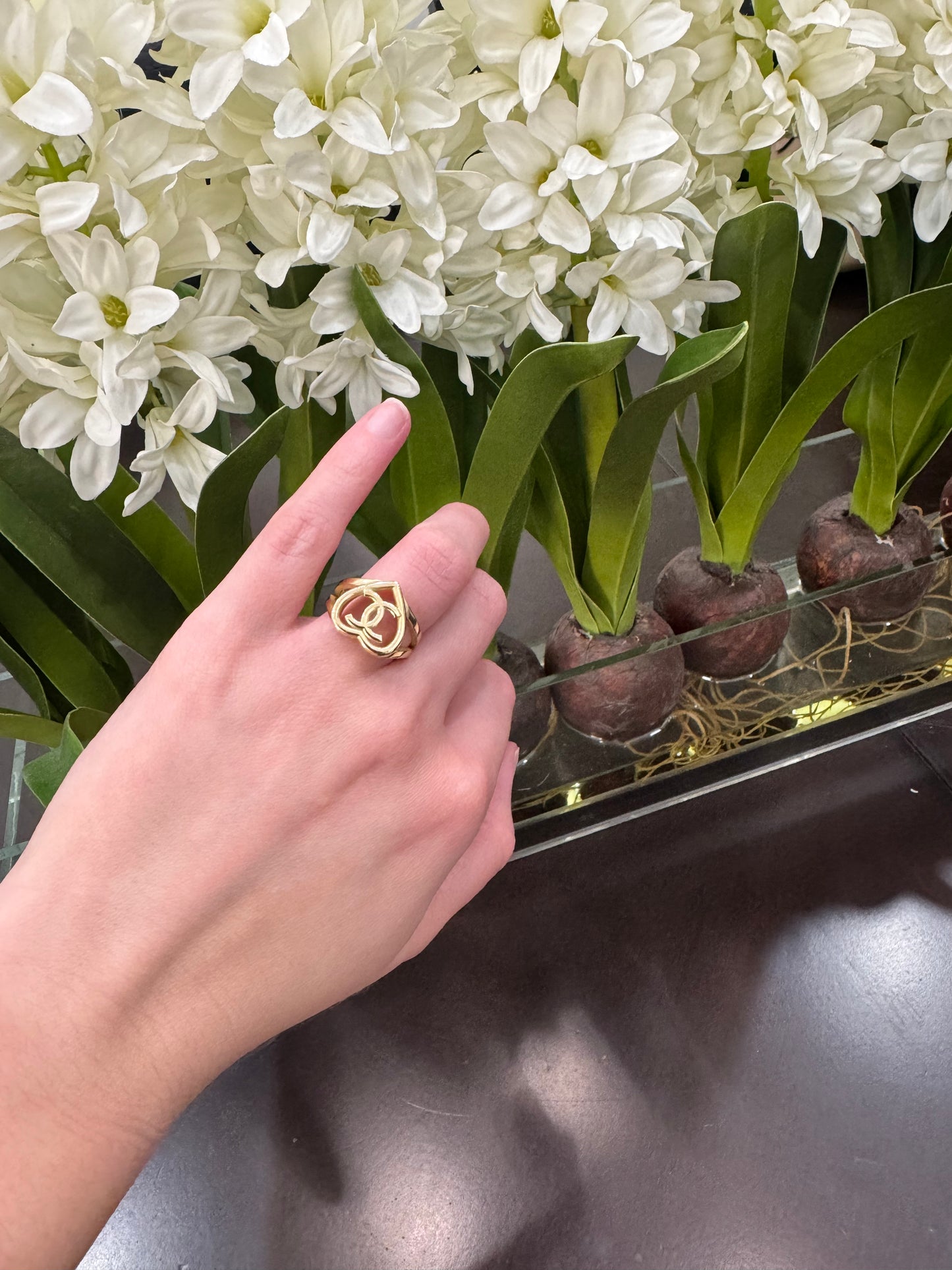 14K Double CC Ring