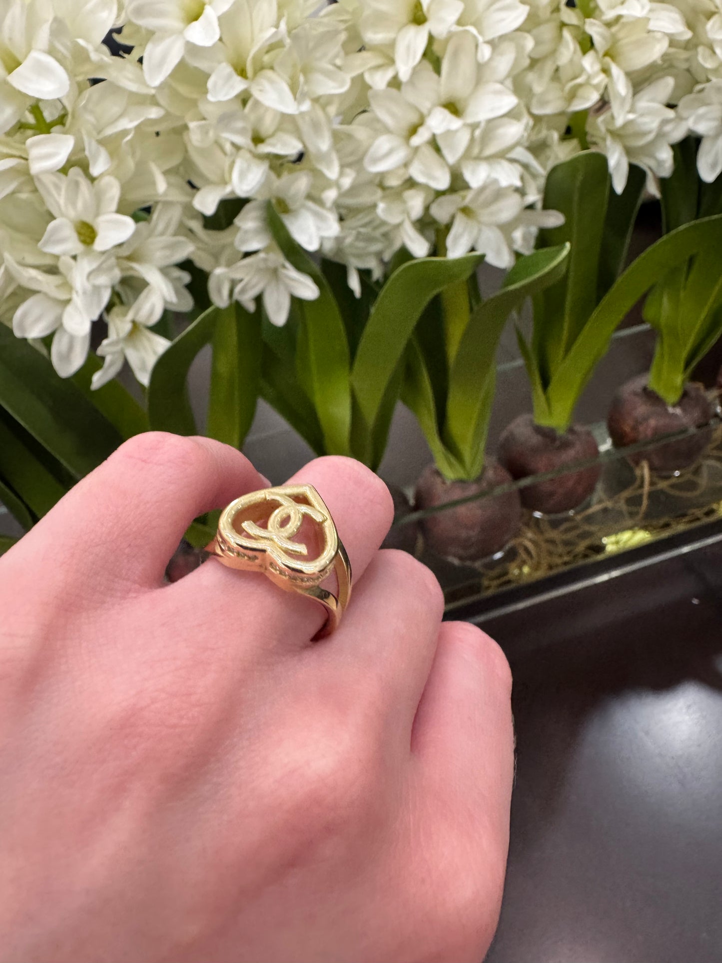 14K Double CC Ring