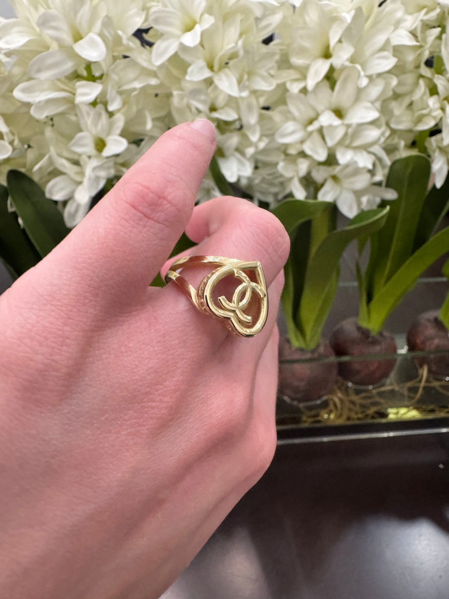 14K Double CC Ring