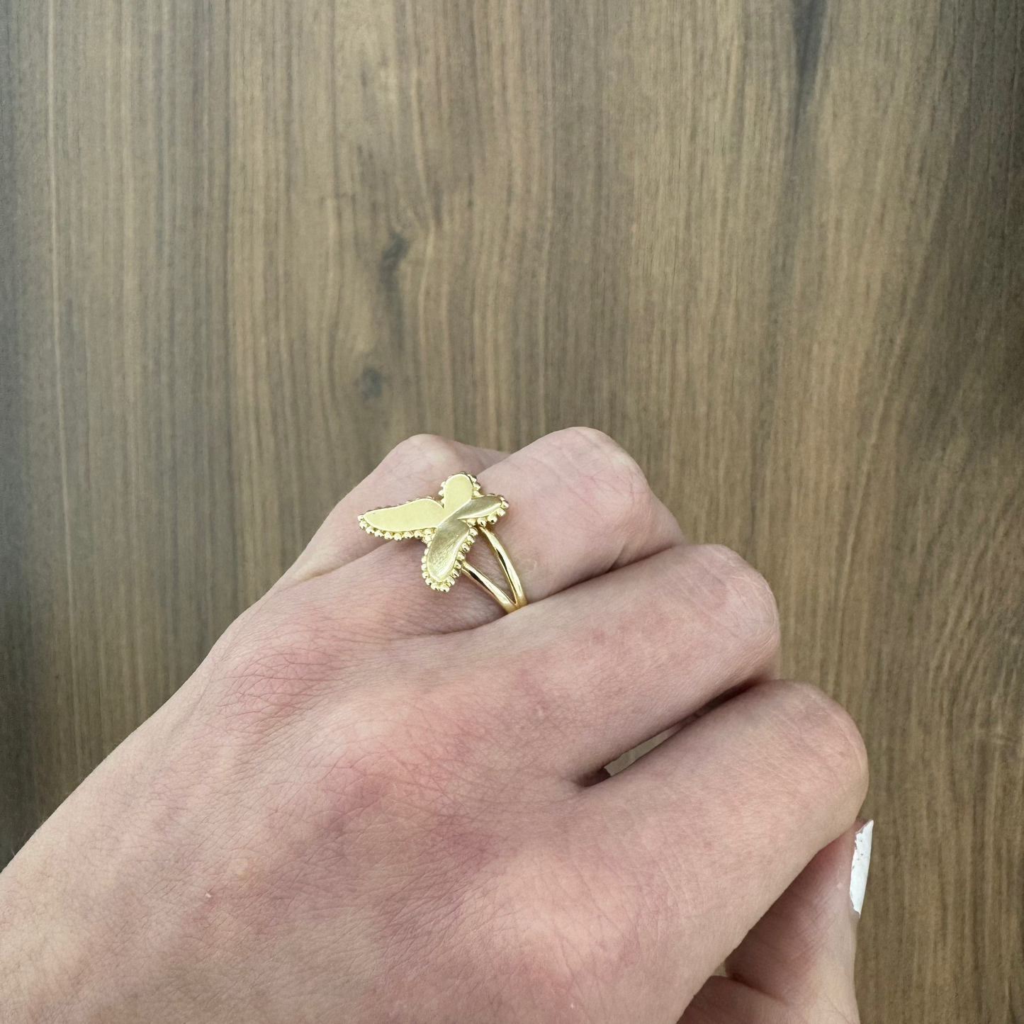 14K Butterfly Ring