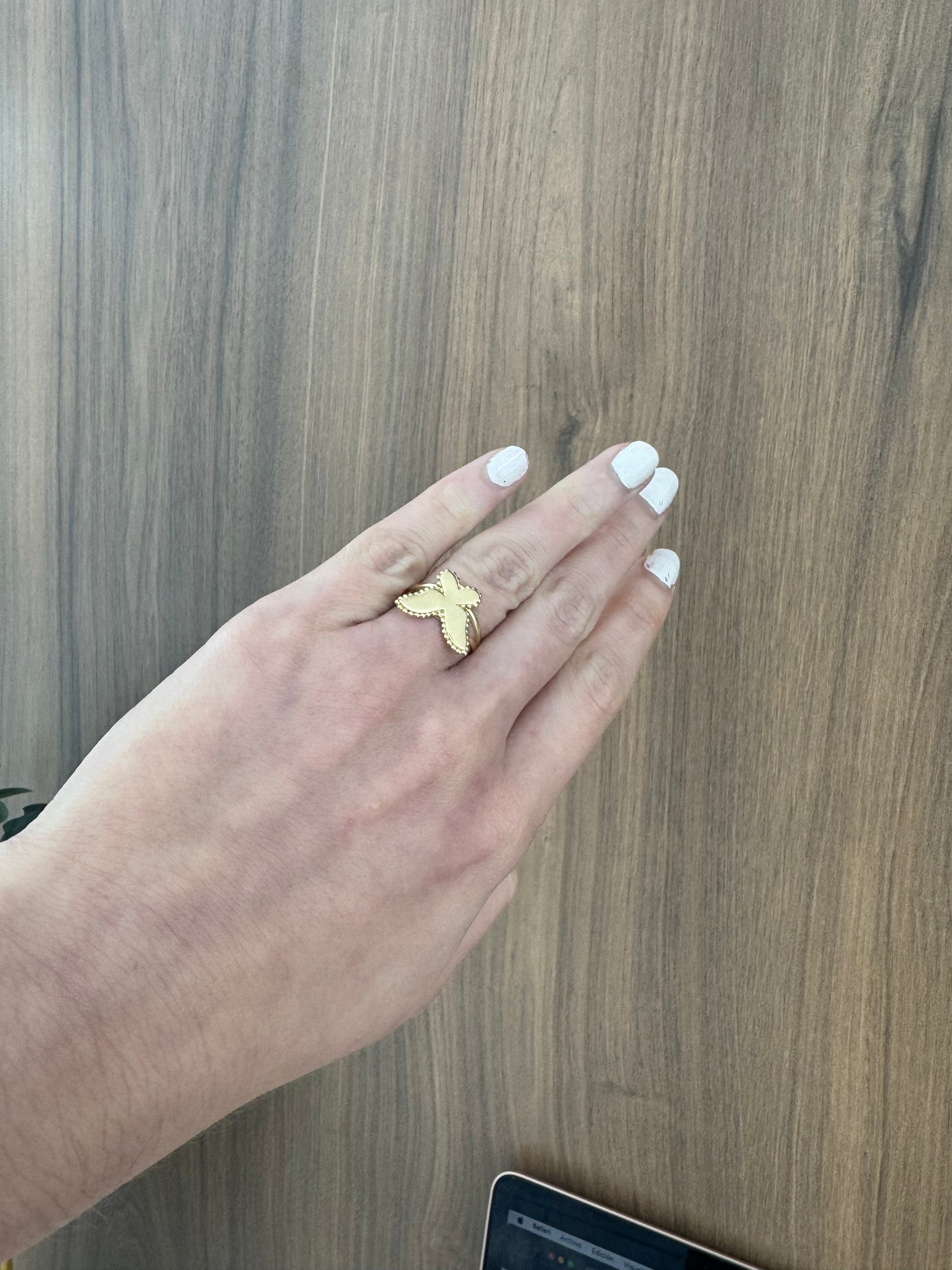 14K Butterfly Ring