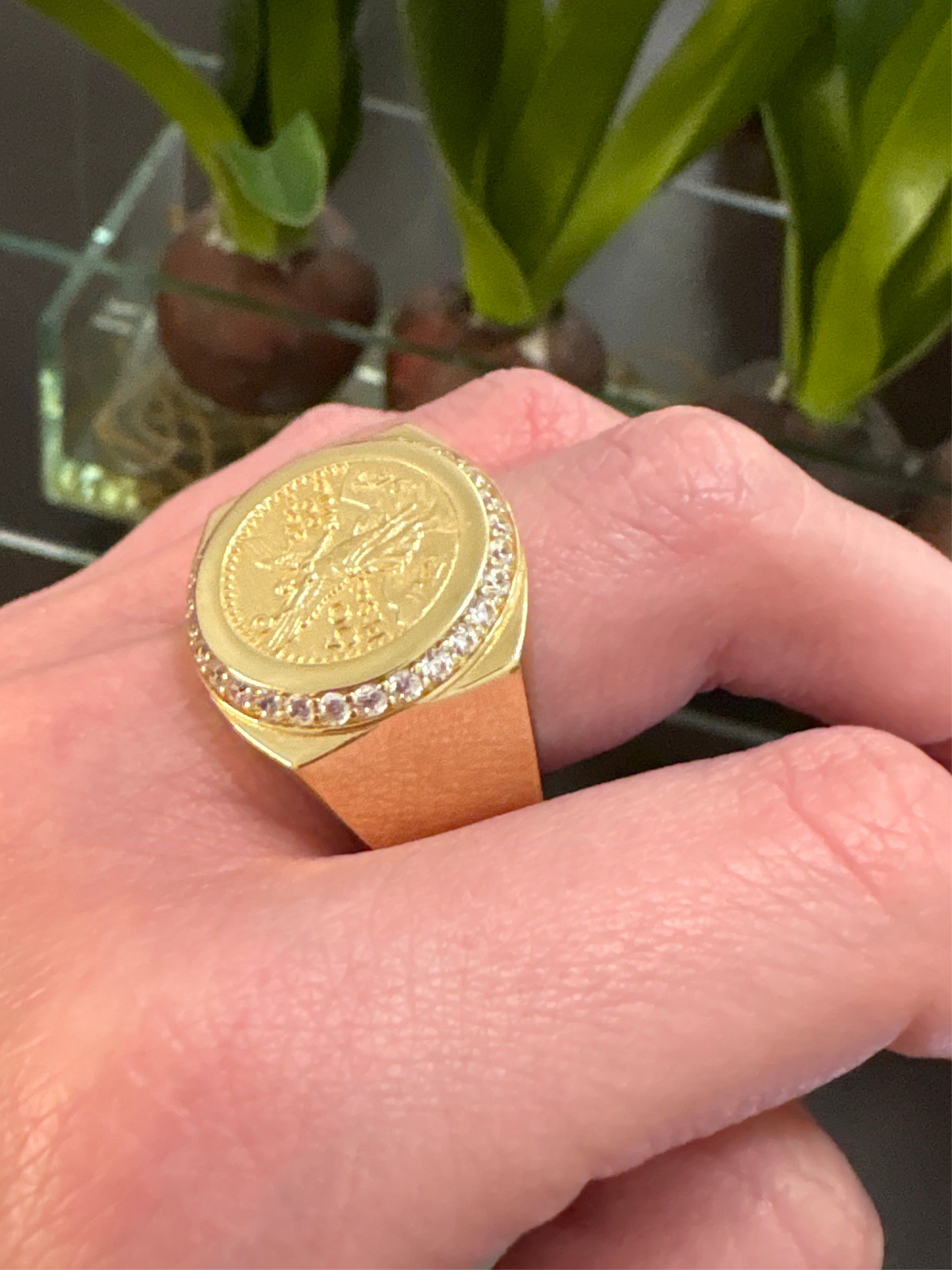 14K Centenario Ring