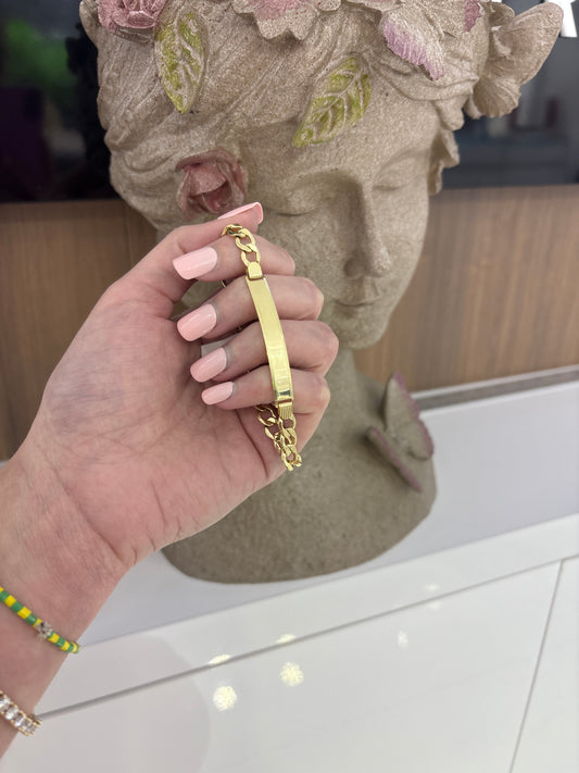10K Plate Name Bracelet