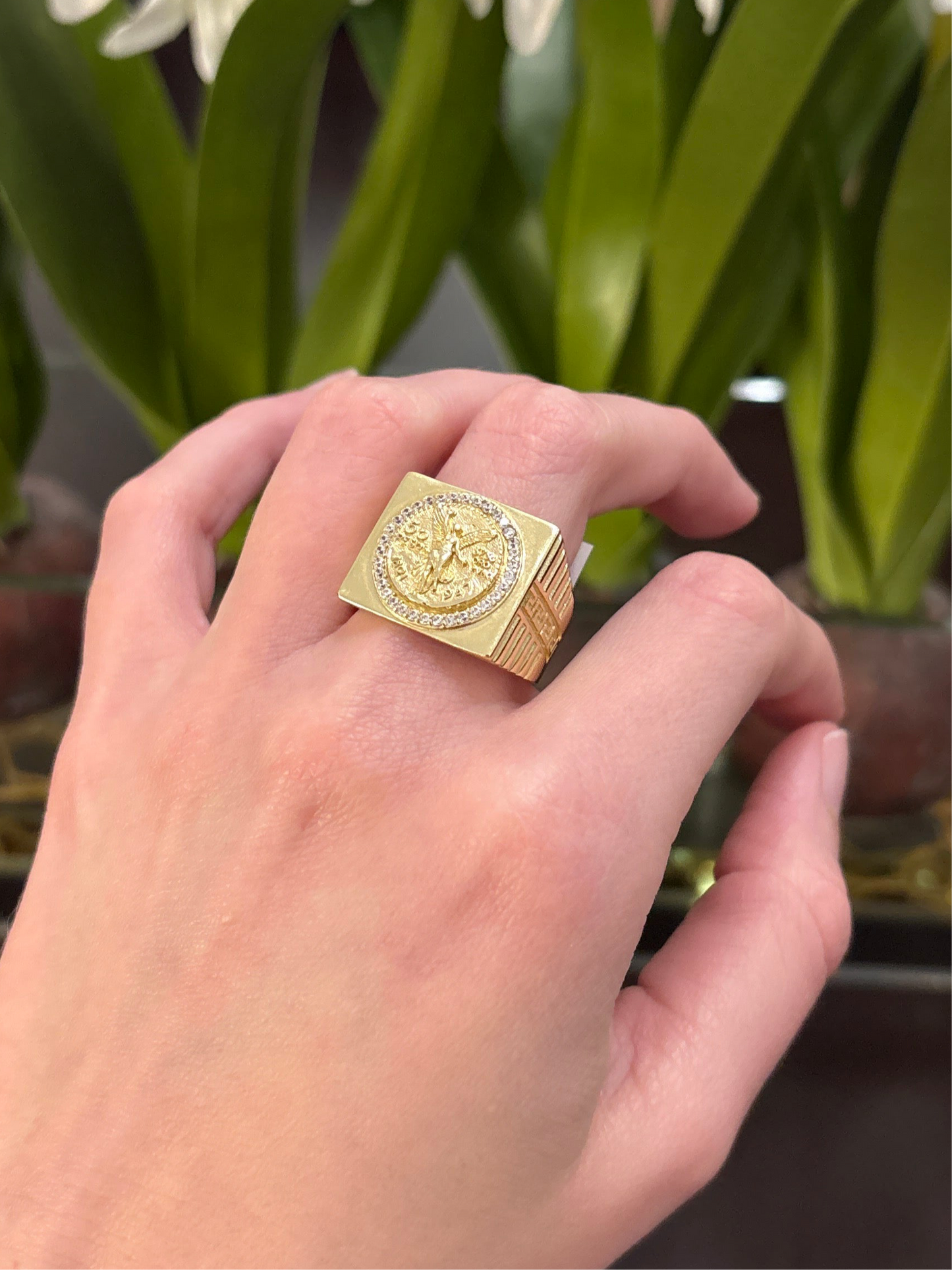 14K Centenario Ring