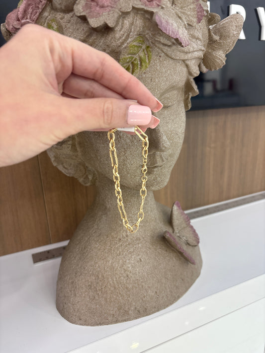 10K Paper Clip Bracelet