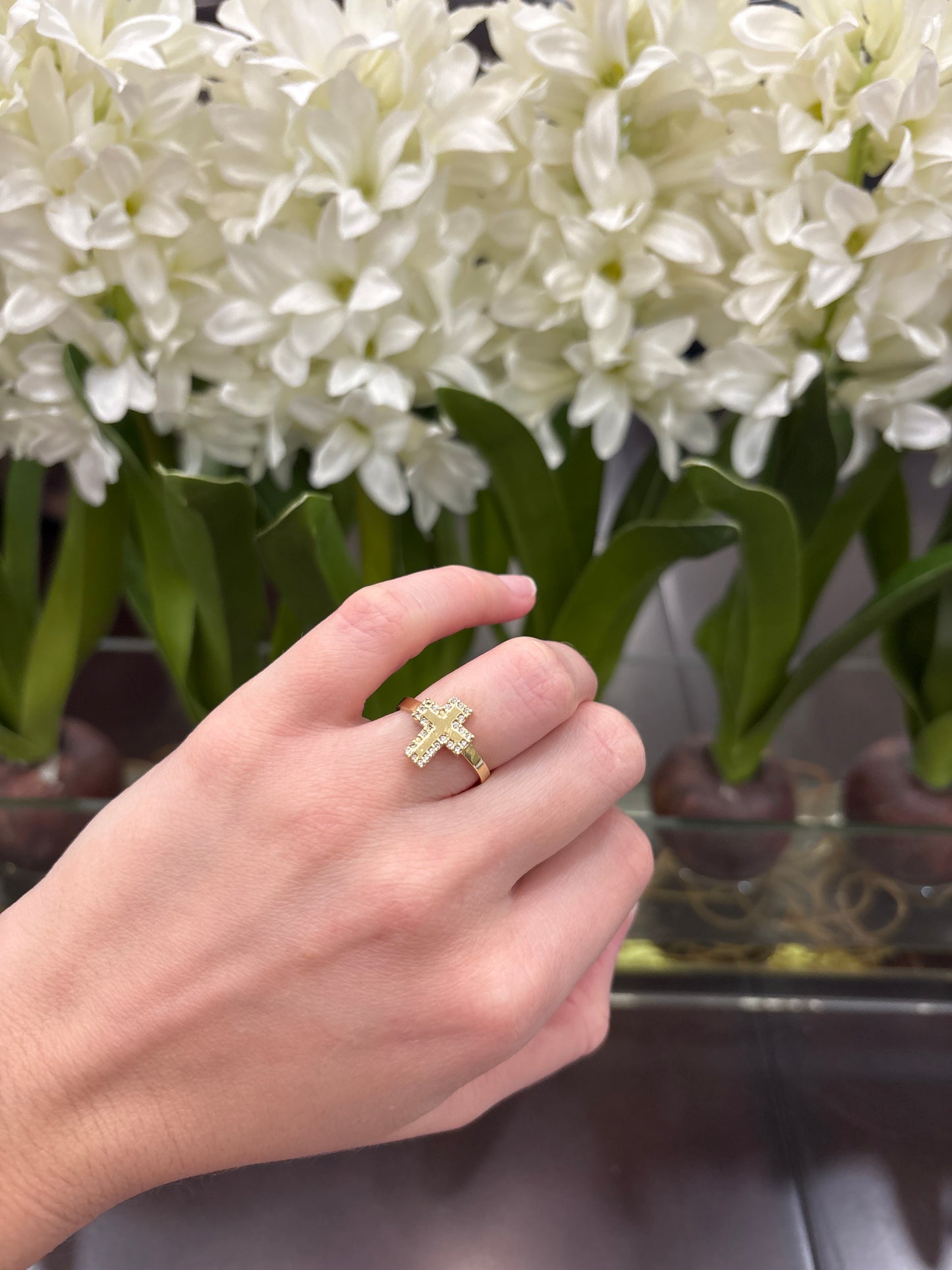 14K Cross Rings