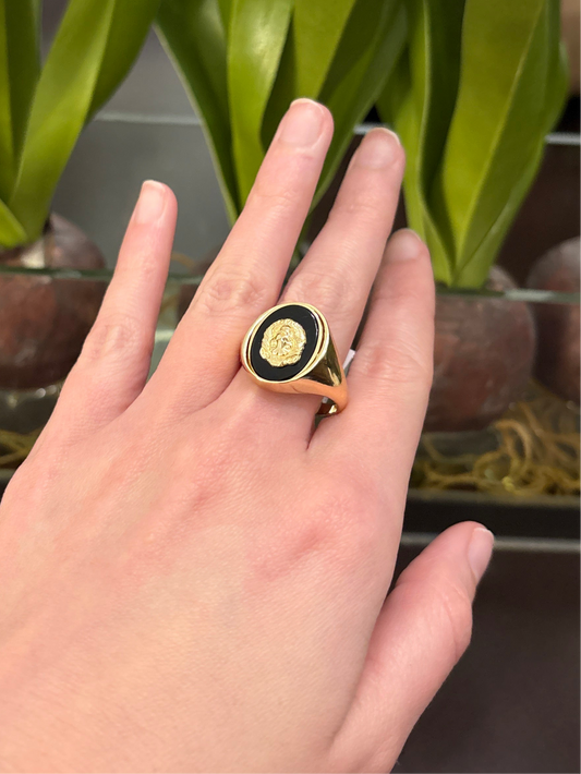 14K Lion Ring
