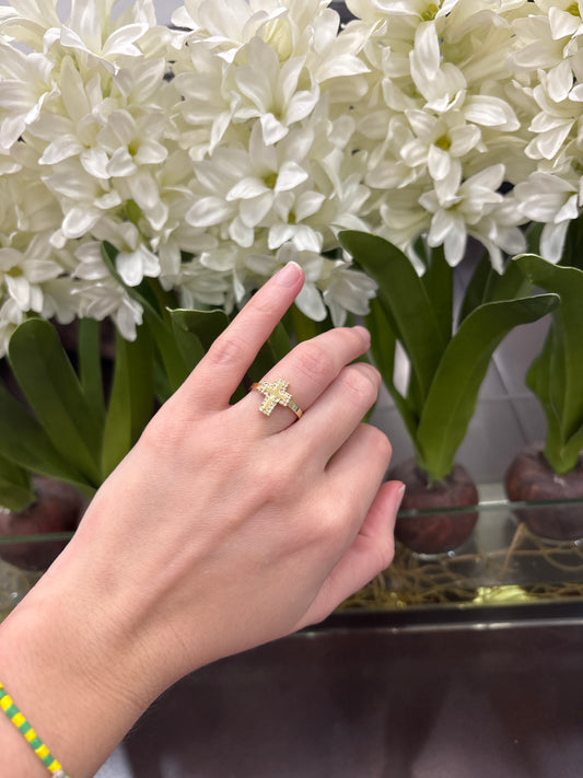14K Cross Rings