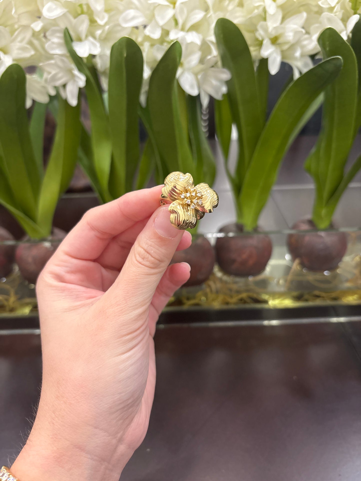 14K Flower Ring