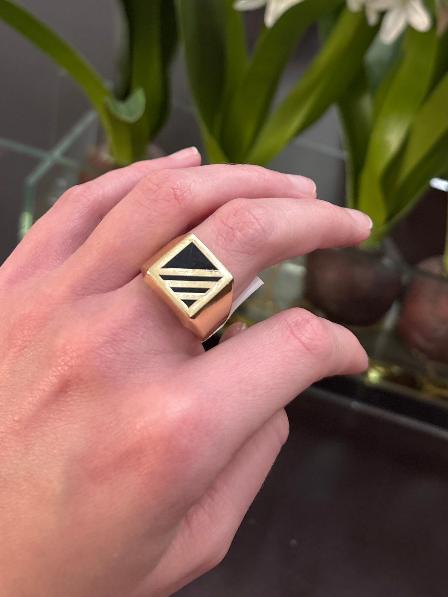 14K Square Ring