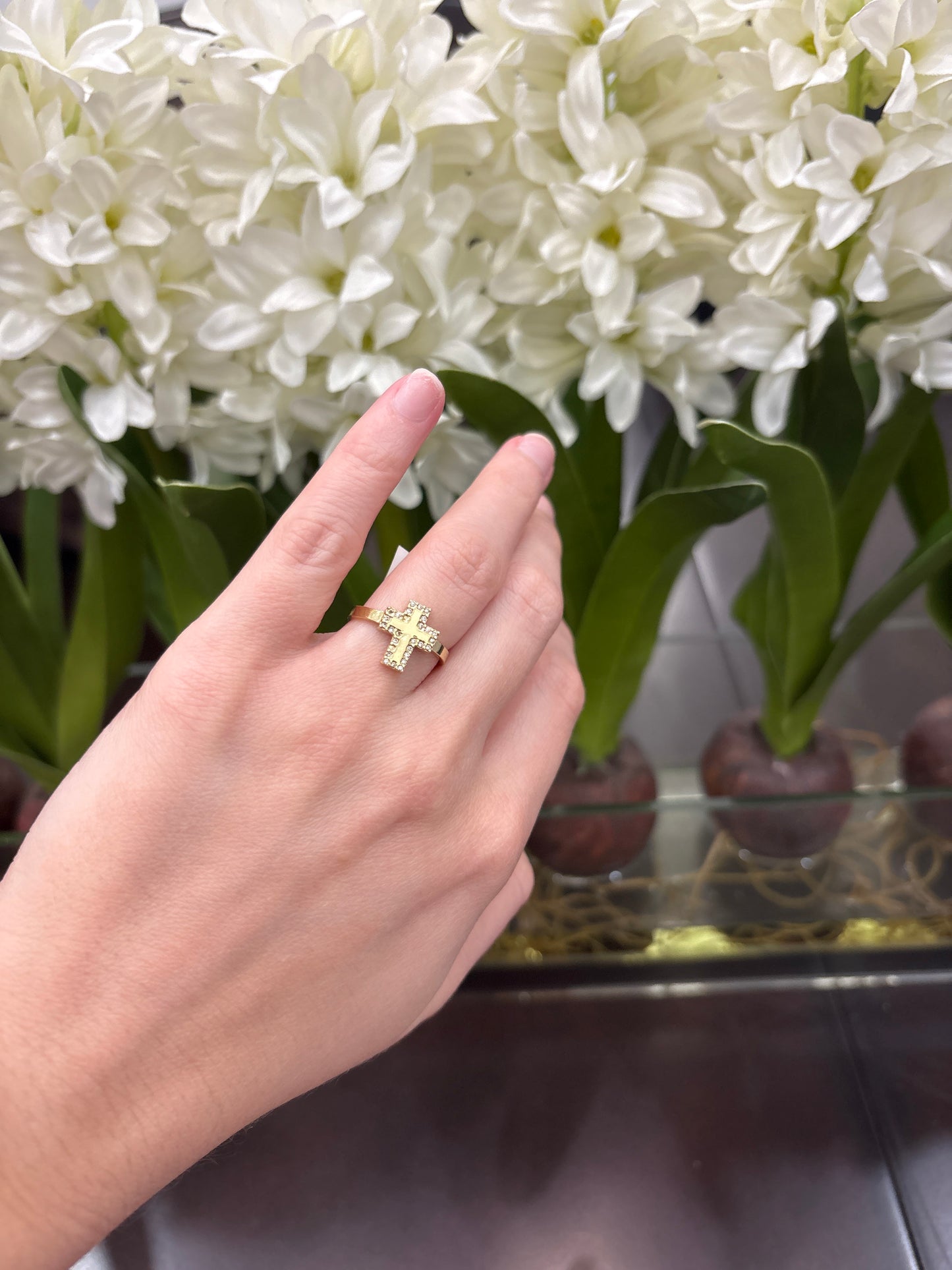 14K Cross Rings