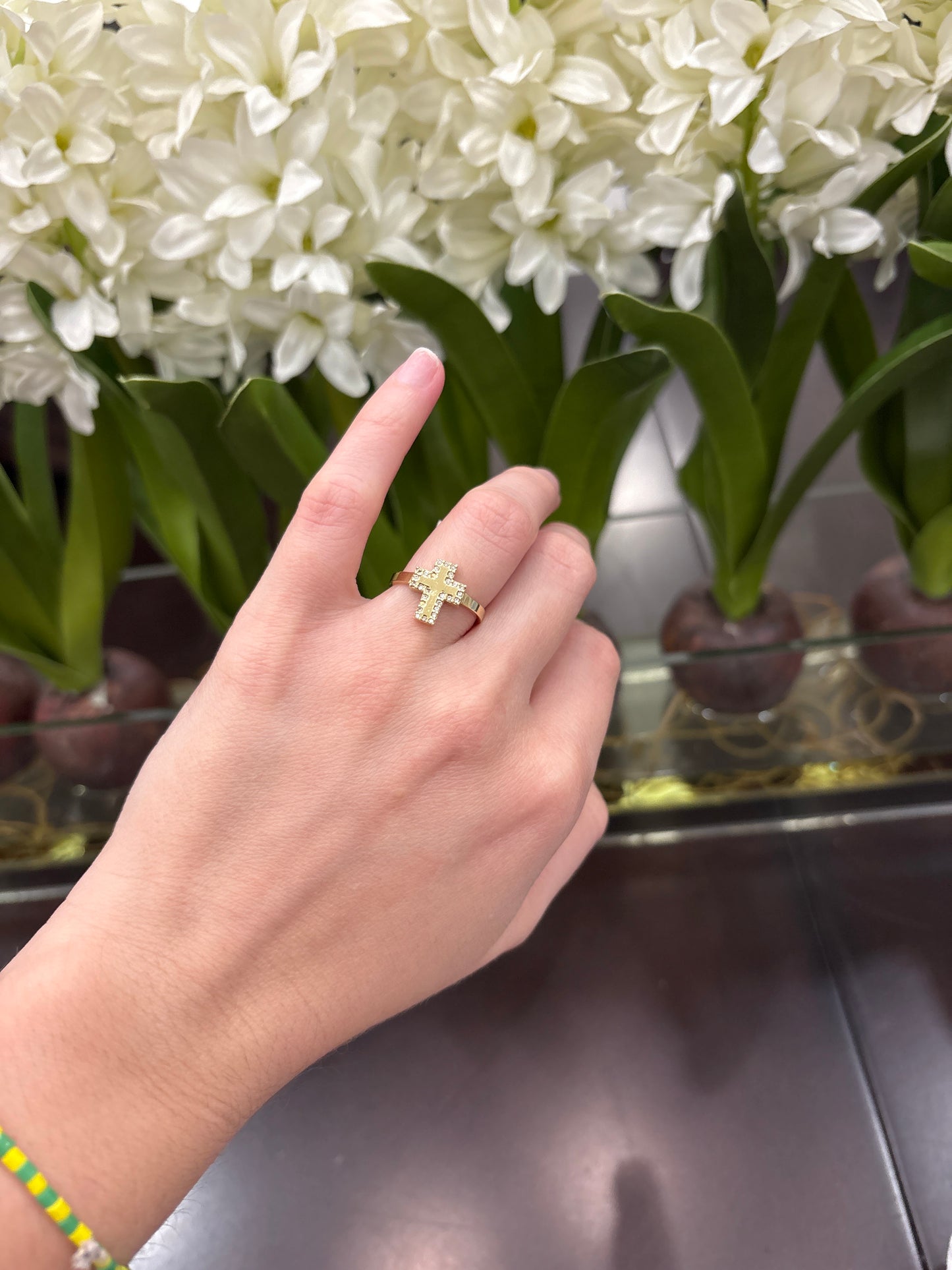 14K Cross Rings