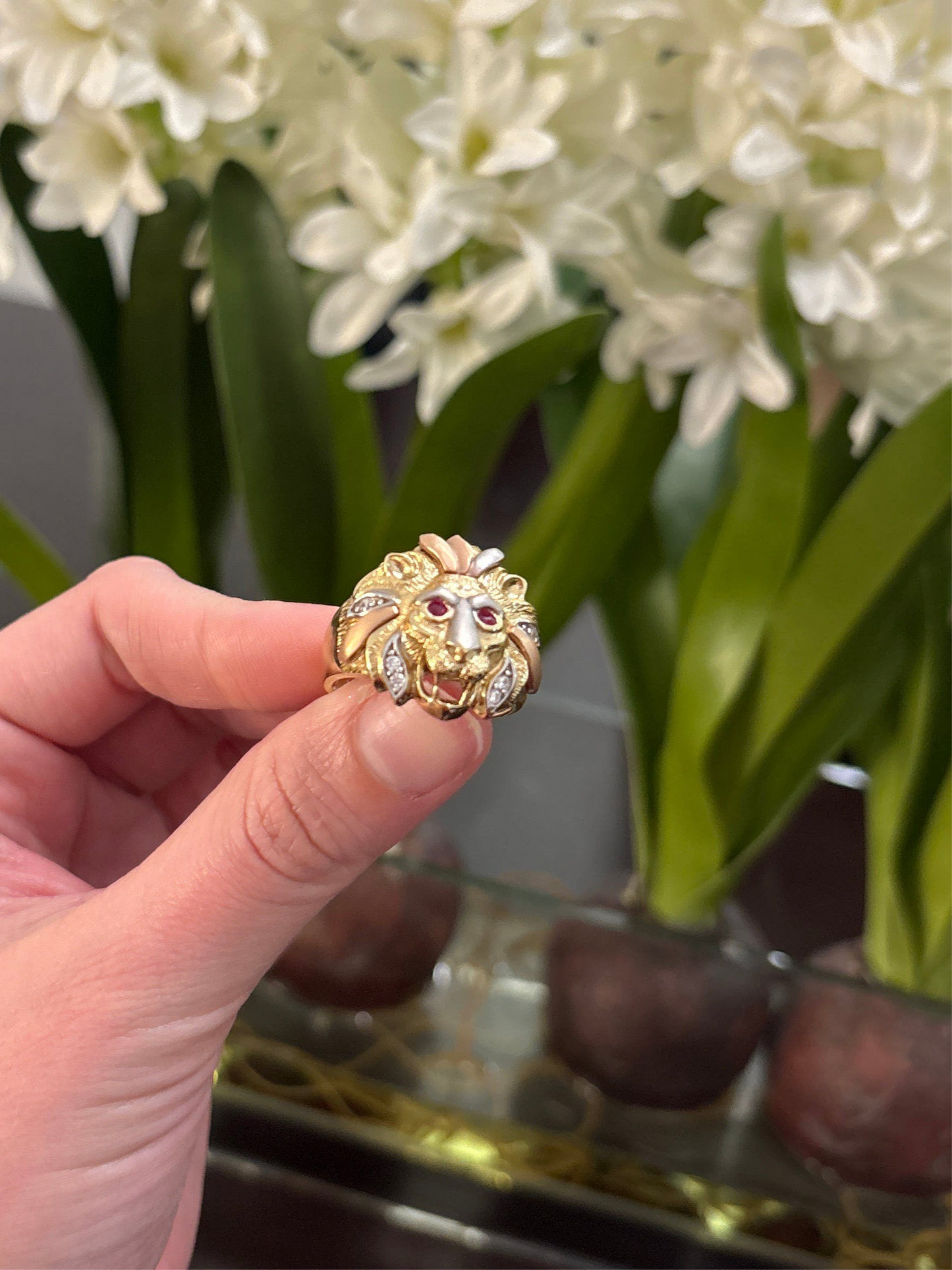 14K Lion Ring