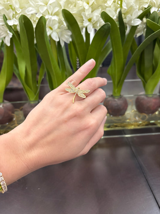 14K Butterfly Ring