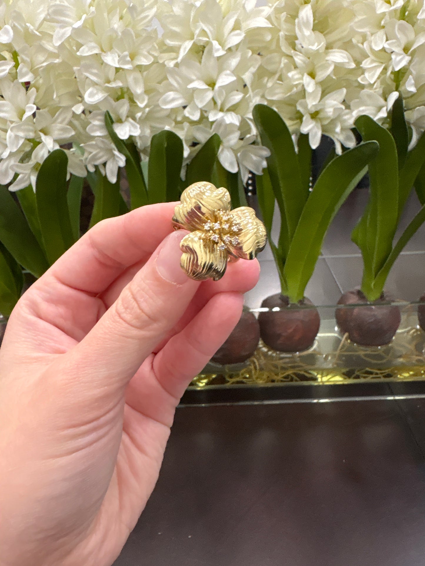 14K Flower Ring