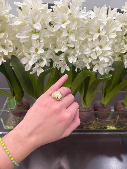 10K Heart Ring
