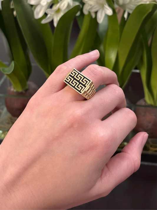 14K Greek Cut Ring