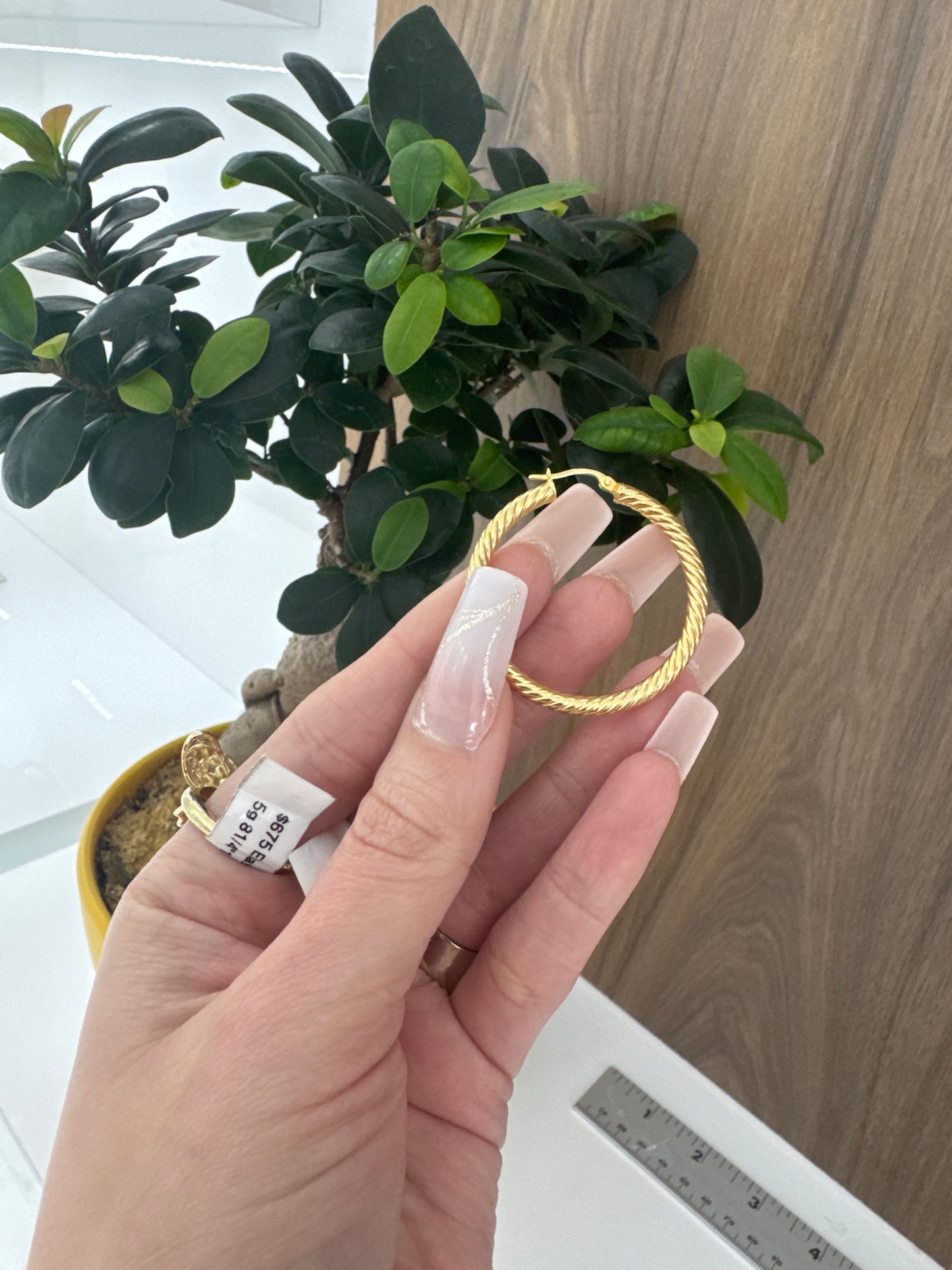 14K Argollas Mediana