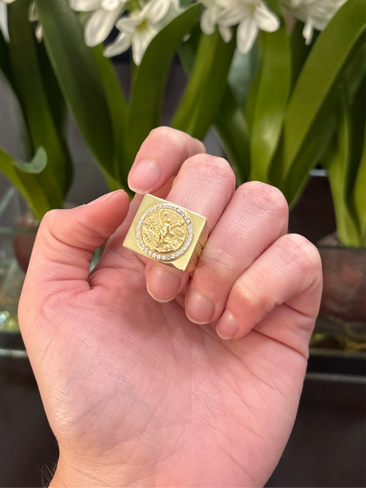 14K Centenario Ring