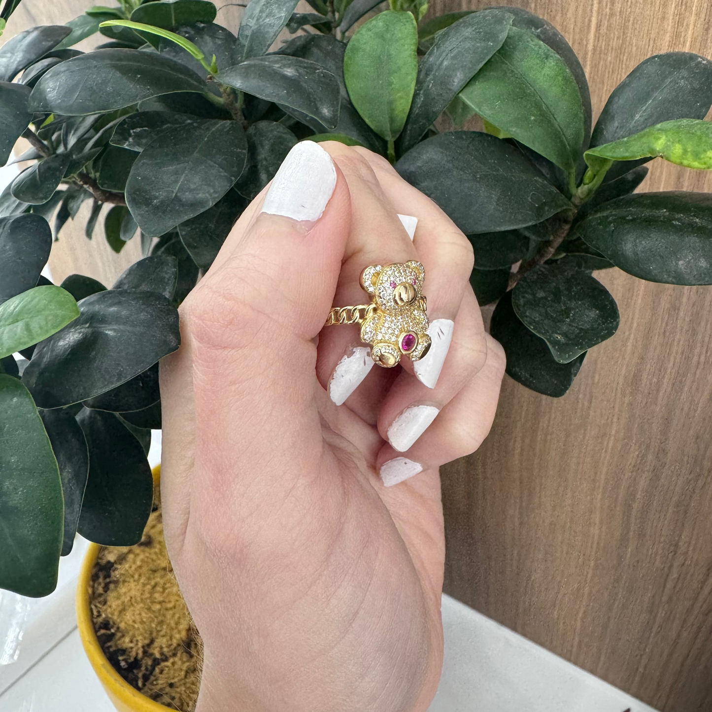 14K Bear Ring