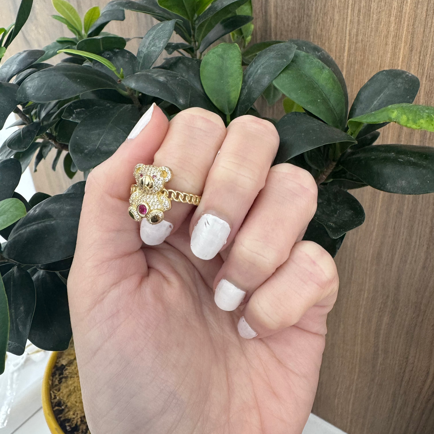 14K Bear Ring