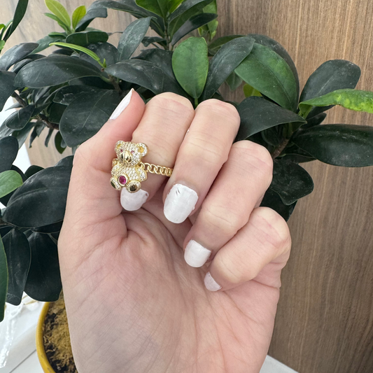 14K Bear Ring