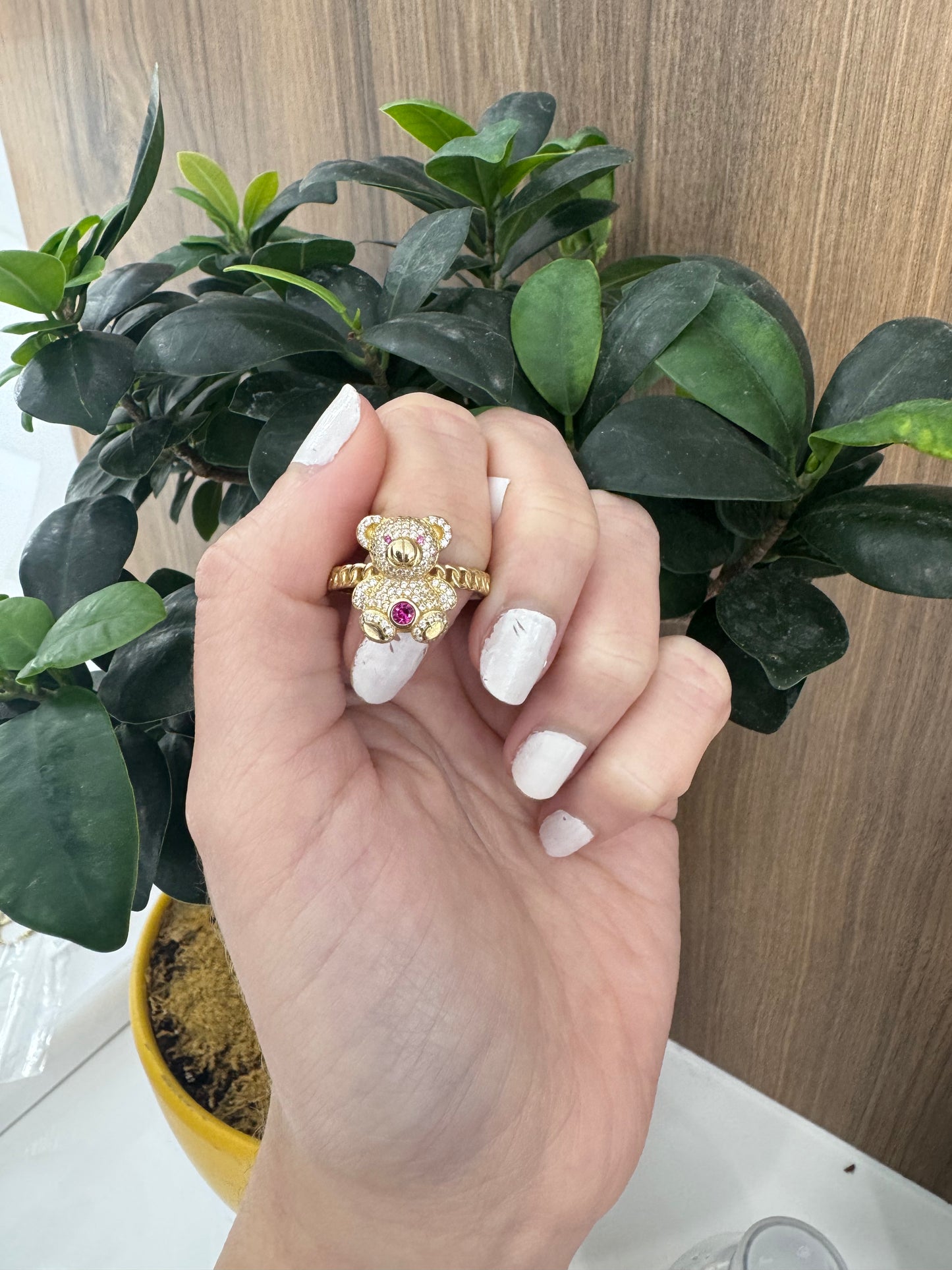 14K Bear Ring