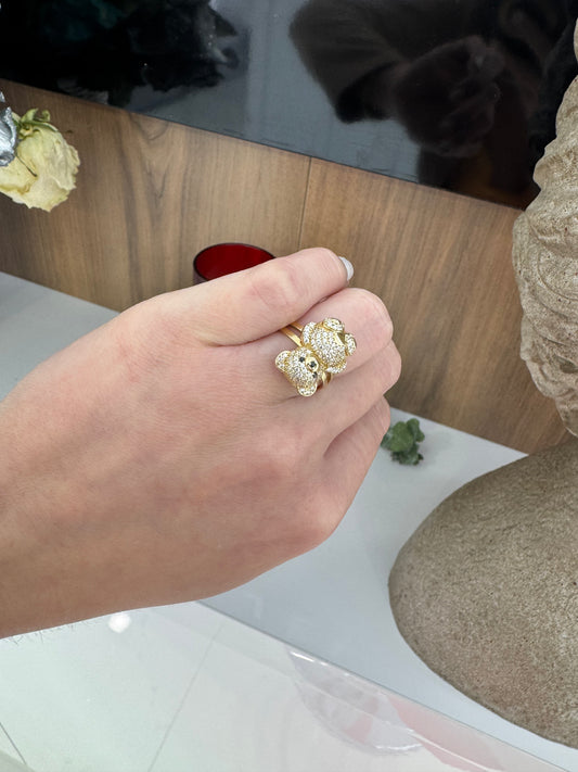 14K Bear Ring