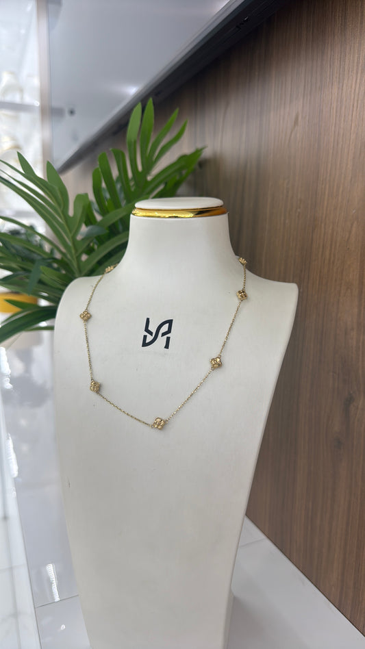 10k 7 golden flower necklace