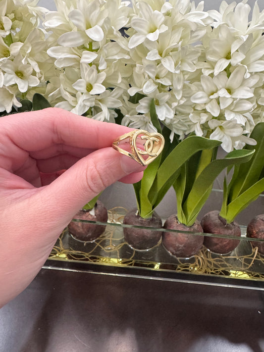 14K Double CC Ring