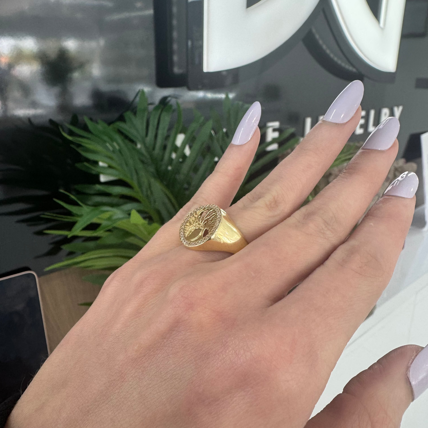 14K Arbol de la vida Ring