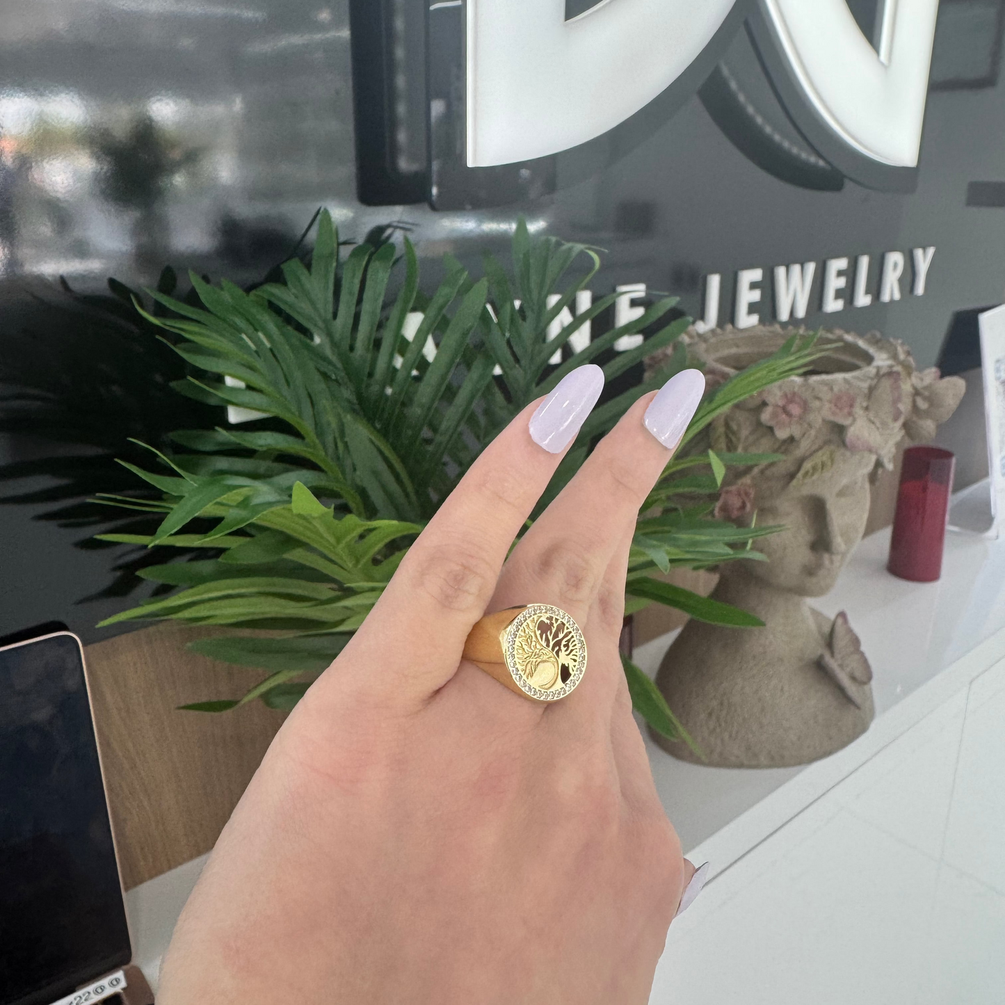 14K Arbol de la vida Ring
