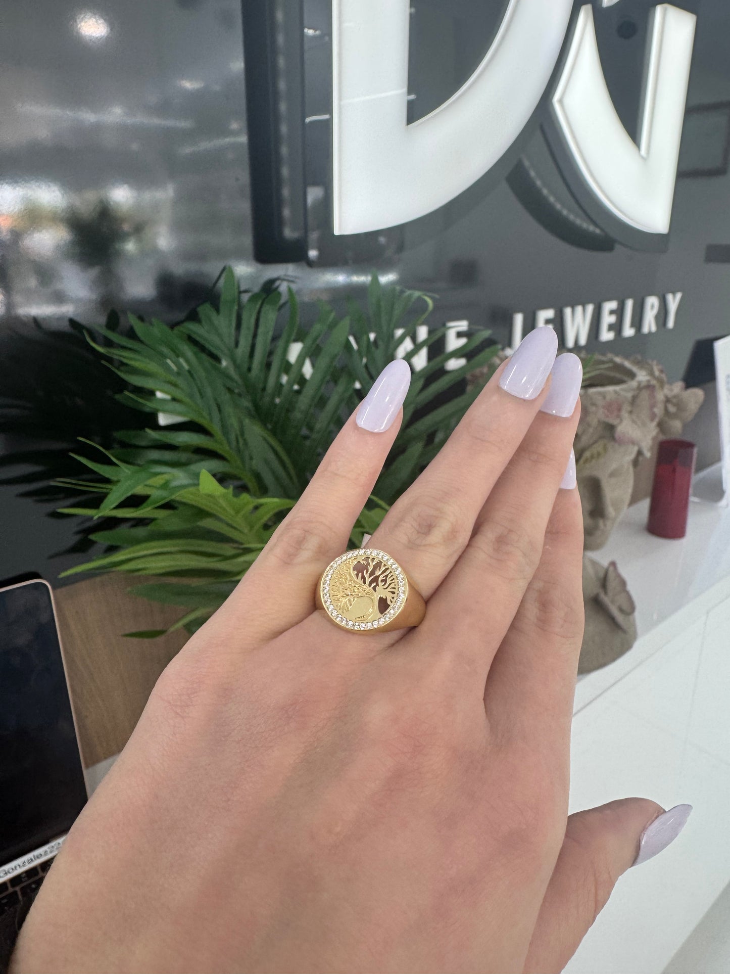 14K Arbol de la vida Ring